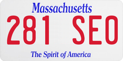 MA license plate 281SE0