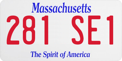 MA license plate 281SE1