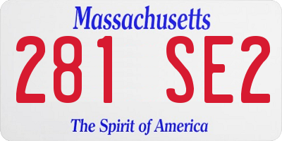 MA license plate 281SE2