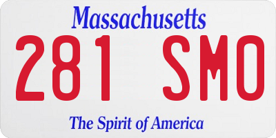 MA license plate 281SM0