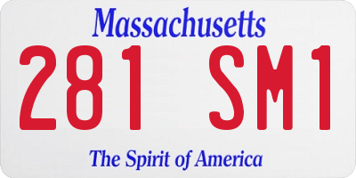 MA license plate 281SM1