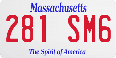 MA license plate 281SM6