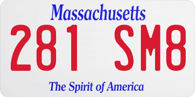 MA license plate 281SM8