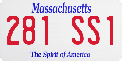MA license plate 281SS1