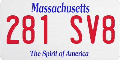 MA license plate 281SV8