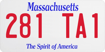 MA license plate 281TA1