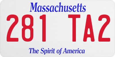 MA license plate 281TA2