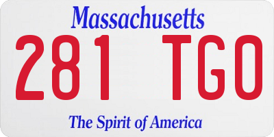 MA license plate 281TG0