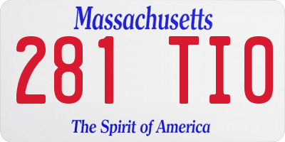 MA license plate 281TI0