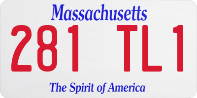 MA license plate 281TL1