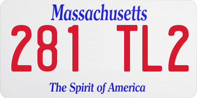 MA license plate 281TL2