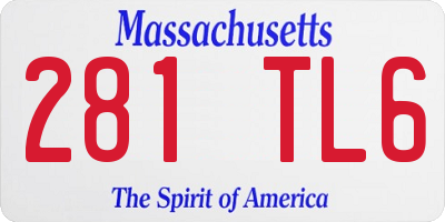 MA license plate 281TL6