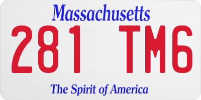 MA license plate 281TM6