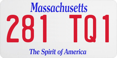 MA license plate 281TQ1