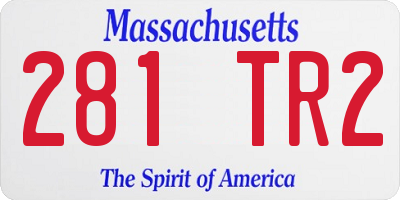 MA license plate 281TR2