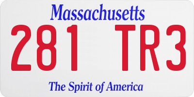MA license plate 281TR3
