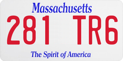 MA license plate 281TR6