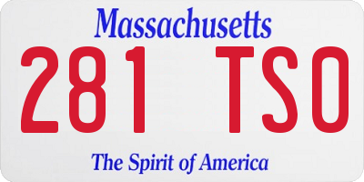 MA license plate 281TS0