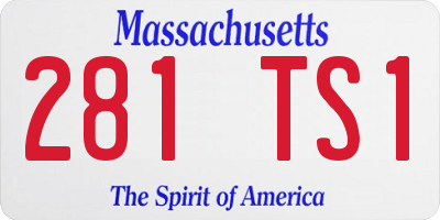 MA license plate 281TS1