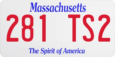 MA license plate 281TS2