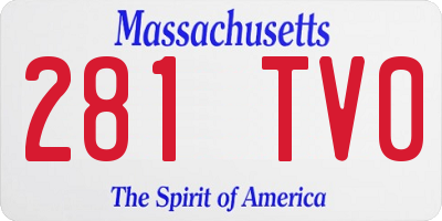 MA license plate 281TV0