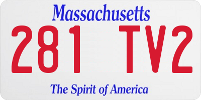 MA license plate 281TV2