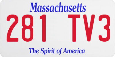 MA license plate 281TV3