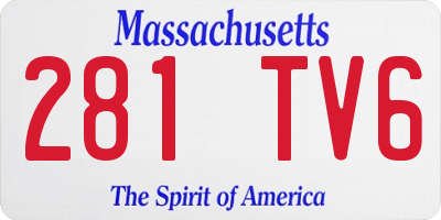 MA license plate 281TV6