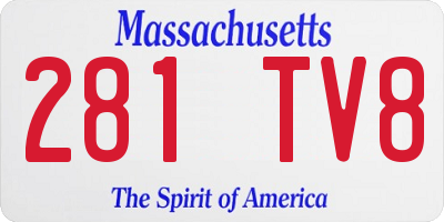 MA license plate 281TV8