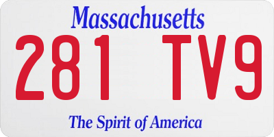 MA license plate 281TV9