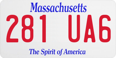 MA license plate 281UA6