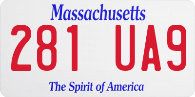 MA license plate 281UA9
