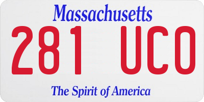 MA license plate 281UC0