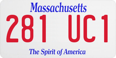 MA license plate 281UC1