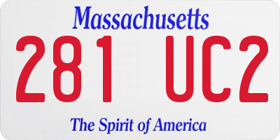 MA license plate 281UC2