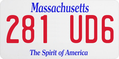 MA license plate 281UD6