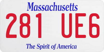 MA license plate 281UE6