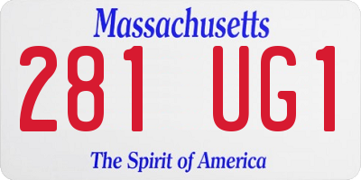MA license plate 281UG1