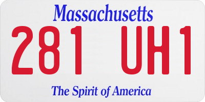 MA license plate 281UH1