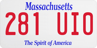 MA license plate 281UI0
