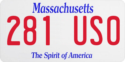 MA license plate 281US0