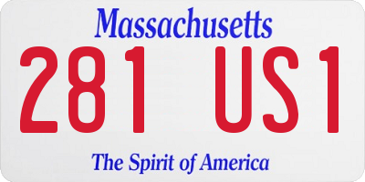 MA license plate 281US1