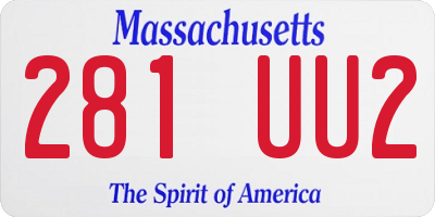 MA license plate 281UU2