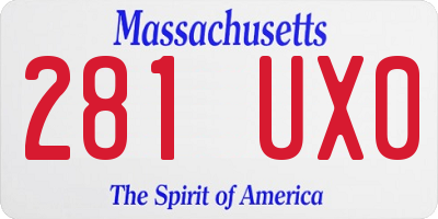 MA license plate 281UX0