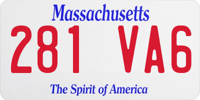 MA license plate 281VA6