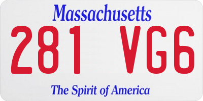 MA license plate 281VG6