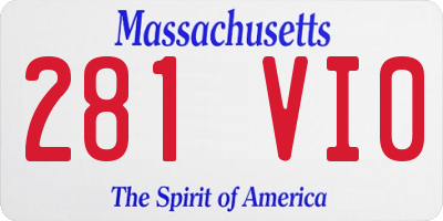 MA license plate 281VI0