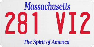 MA license plate 281VI2