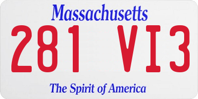 MA license plate 281VI3