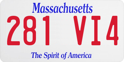 MA license plate 281VI4